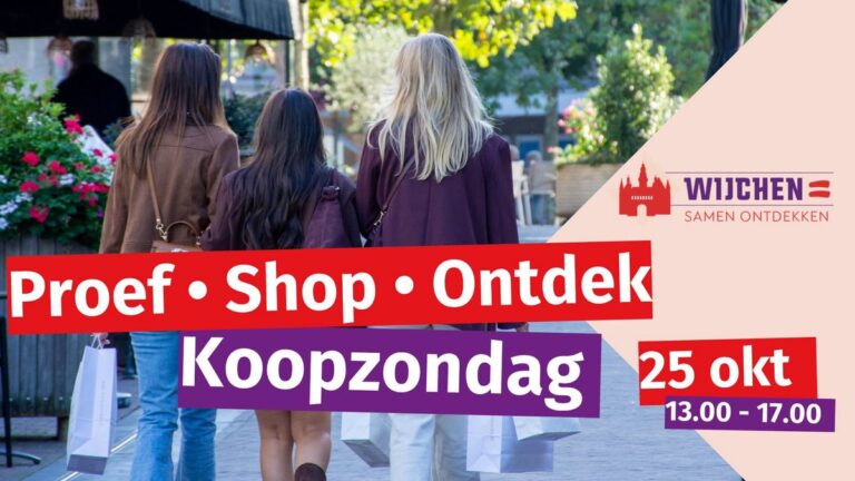 Proef shop & ontdek deze koopzondag in Wijchen